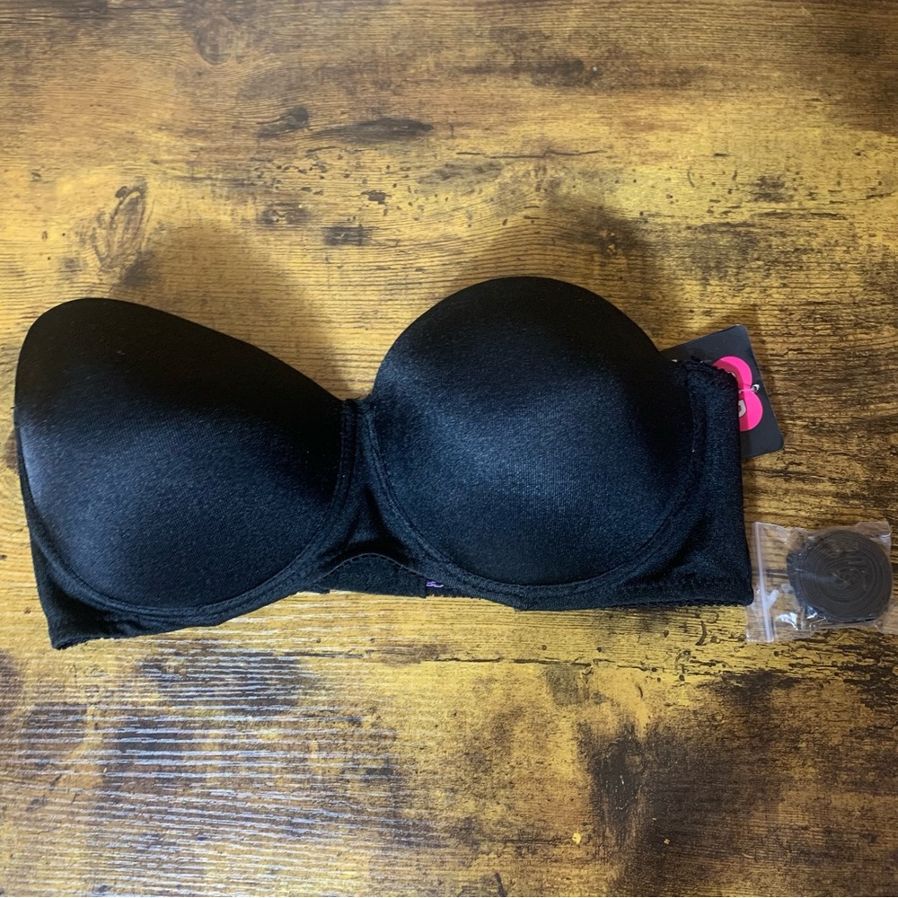 NWT Black Fuchisa 5 Way Convertible Underwire Push-Up Black Size 34D Bra